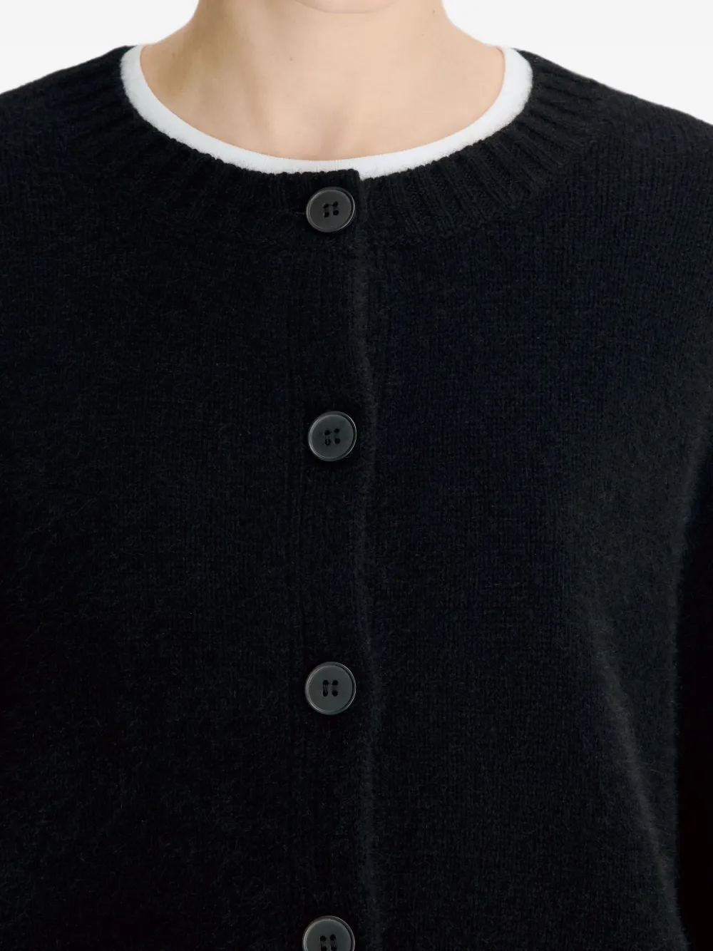 LouLou de Saison Ribgebreid vest Zwart