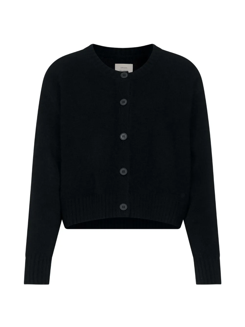 LouLou de Saison Ribgebreid vest Zwart