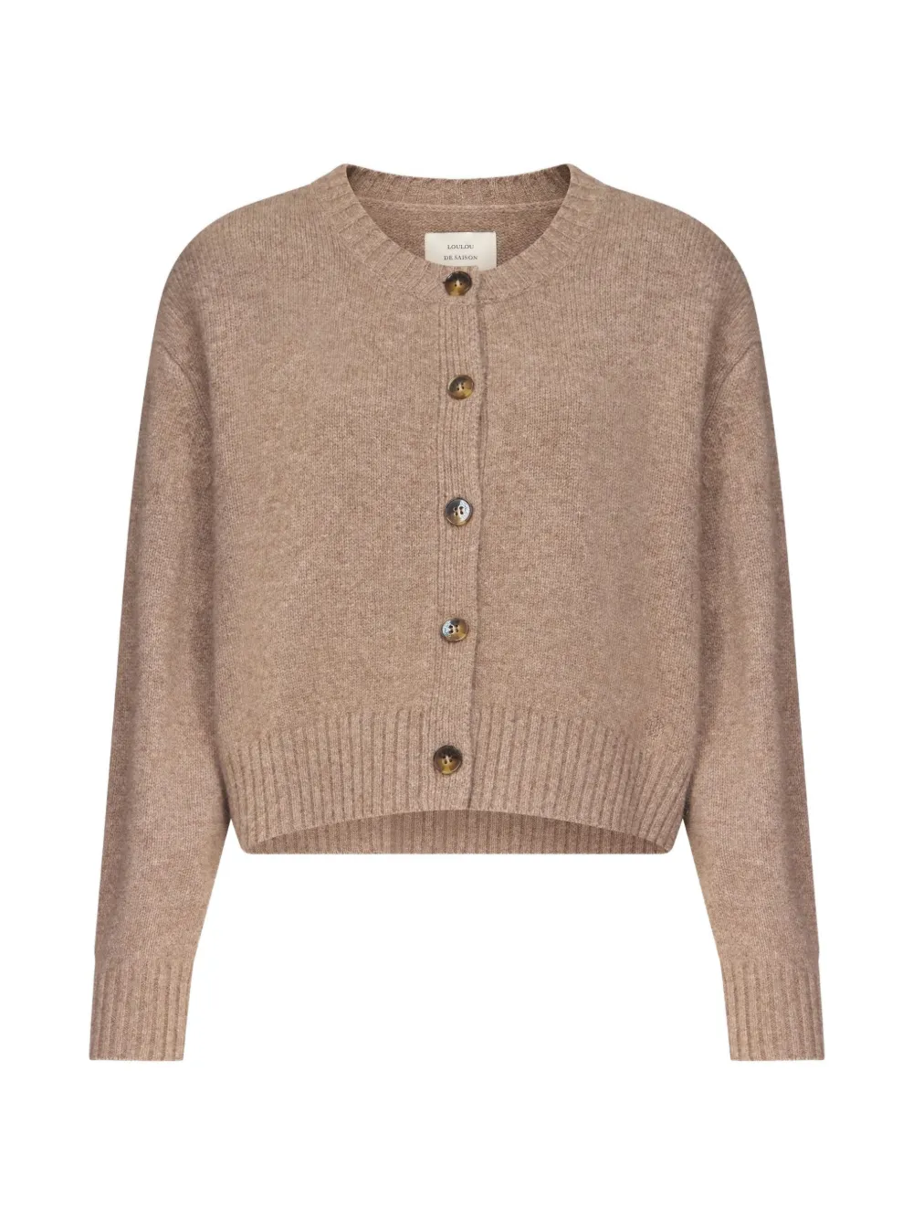 LouLou de Saison Gerippter Remus Cropped-Cardigan - Nude