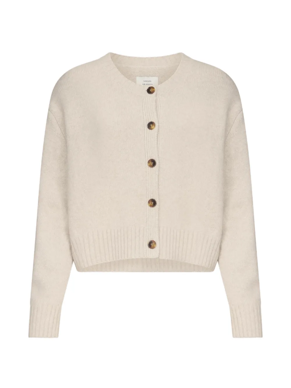 LouLou de Saison Gerippter Remus Cropped-Cardigan - Nude