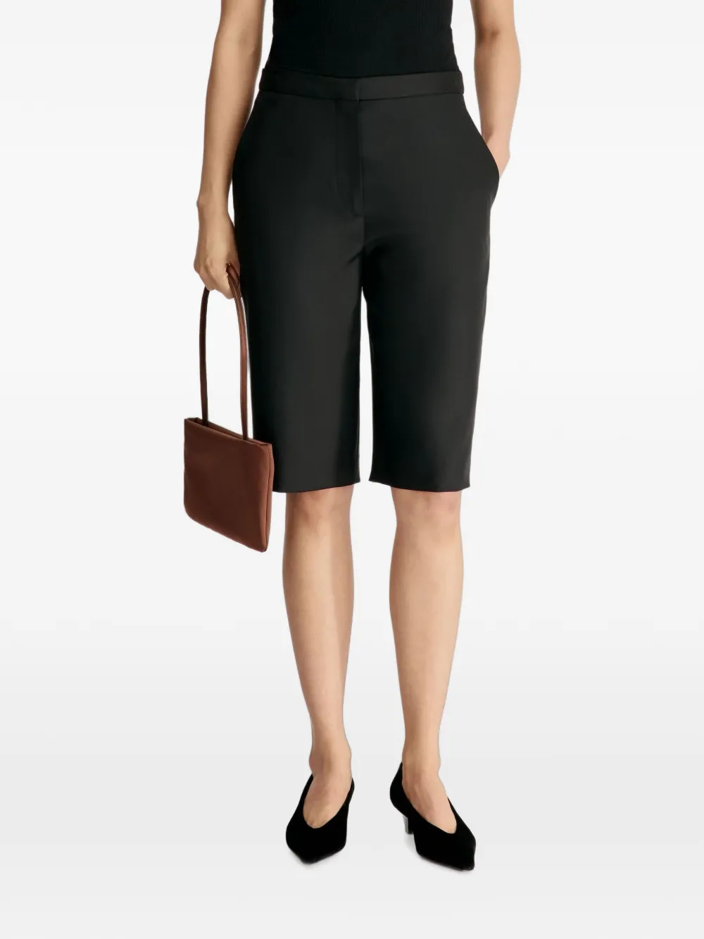 LouLou de Saison Robi shorts met scheerwol Zwart