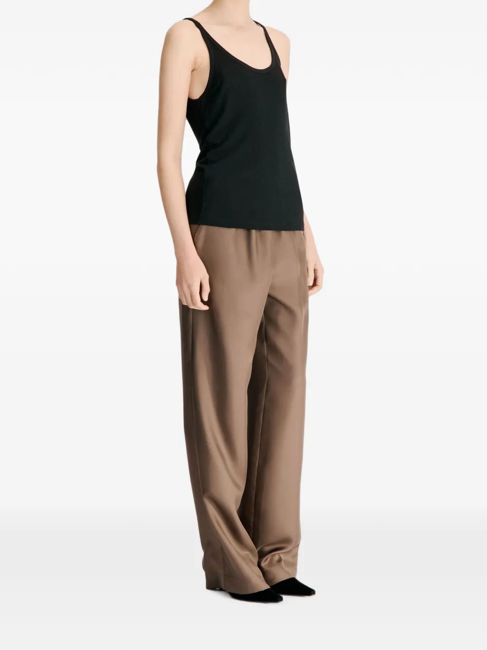LouLou de Saison Roni ribgebreide tanktop Zwart