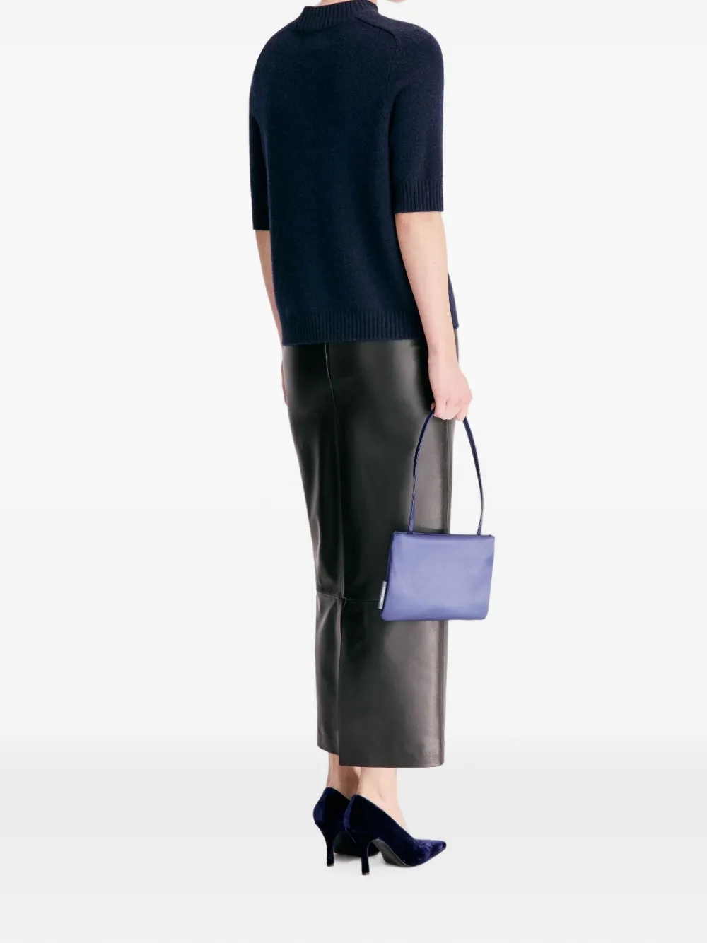 LouLou de Saison Kasjmier trui met opstaande kraag Blauw