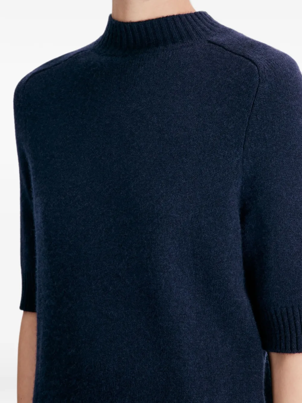 LouLou de Saison Kasjmier trui met opstaande kraag Blauw