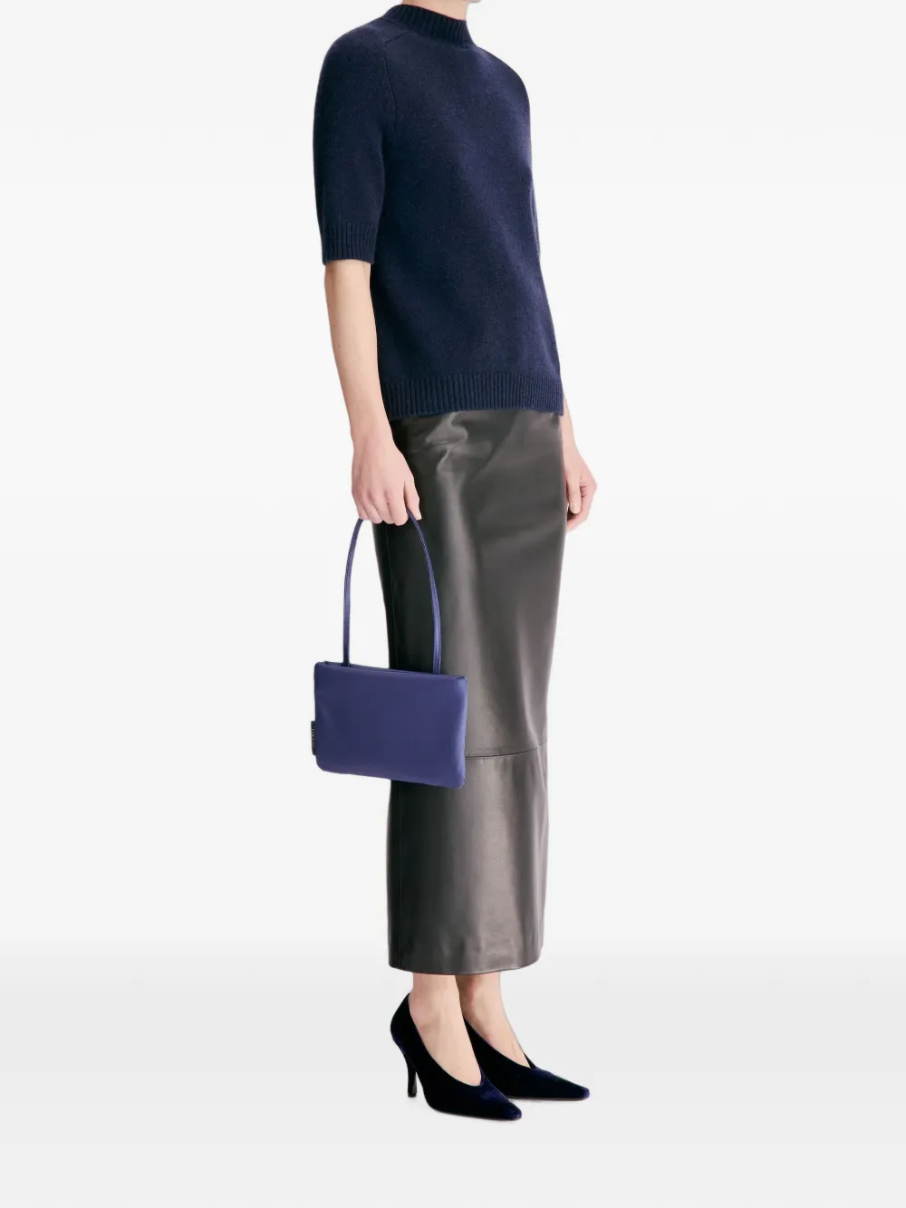 LouLou de Saison Kasjmier trui met opstaande kraag Blauw