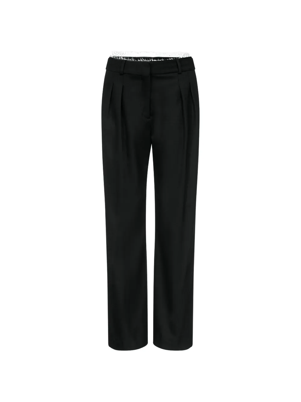 LouLou de Saison Saul lace-trim pleated trousers