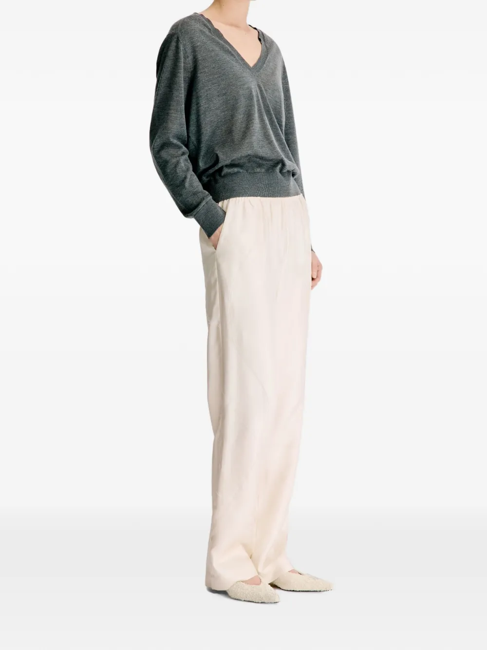 LouLou de Saison Viki elastische broek Beige