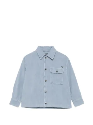 Emporio Armani Kids モノグラム デニムシャツ | ブルー | FARFETCH JP