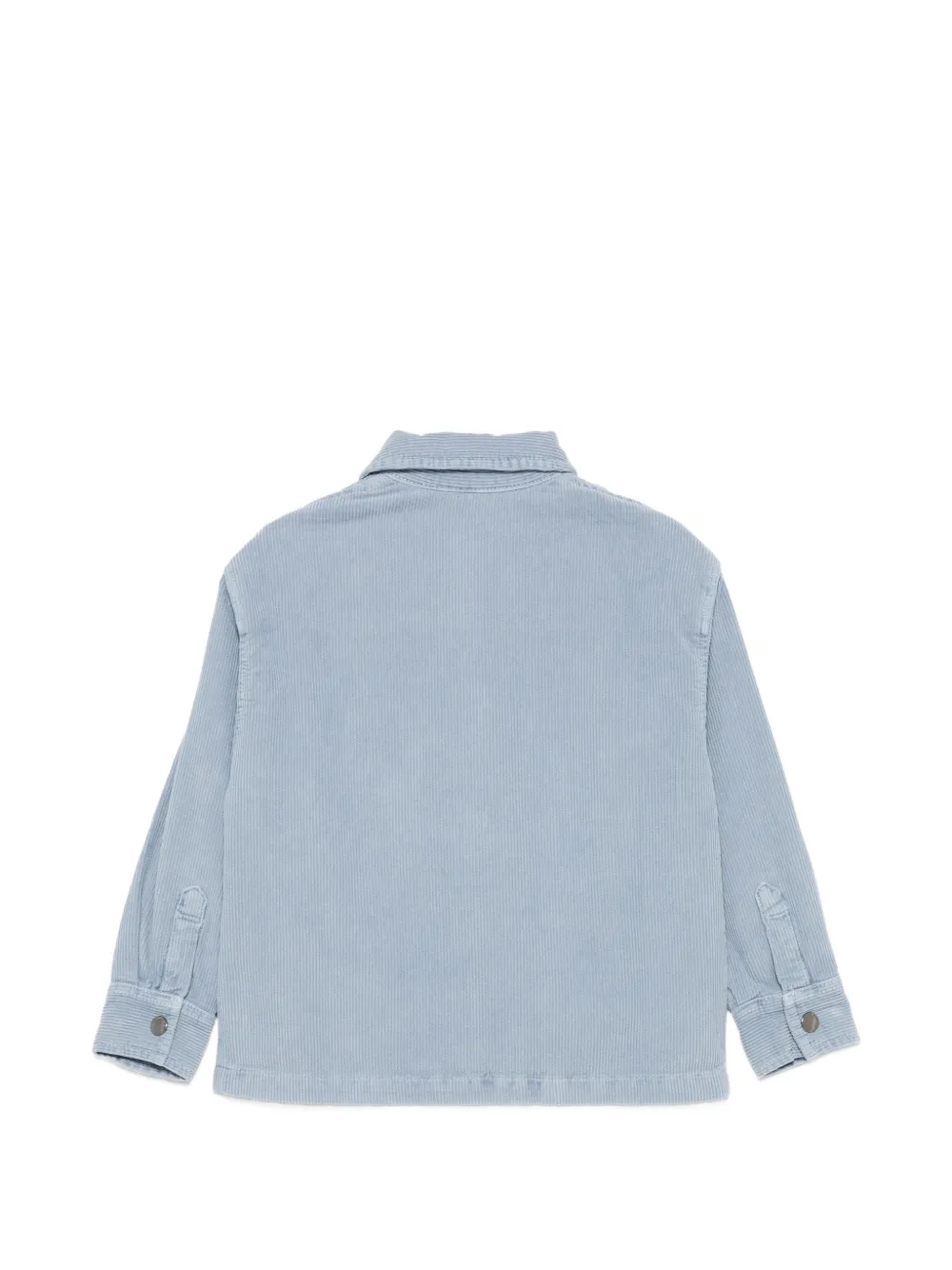 Emporio Armani Kids Ribfluwelen jack met logo-plakkaat Blauw