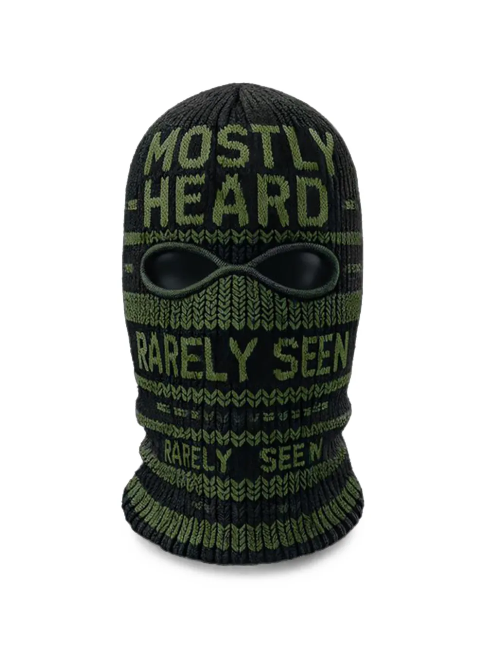 Mostly Heard Rarely Seen logo-intarsia ski mask