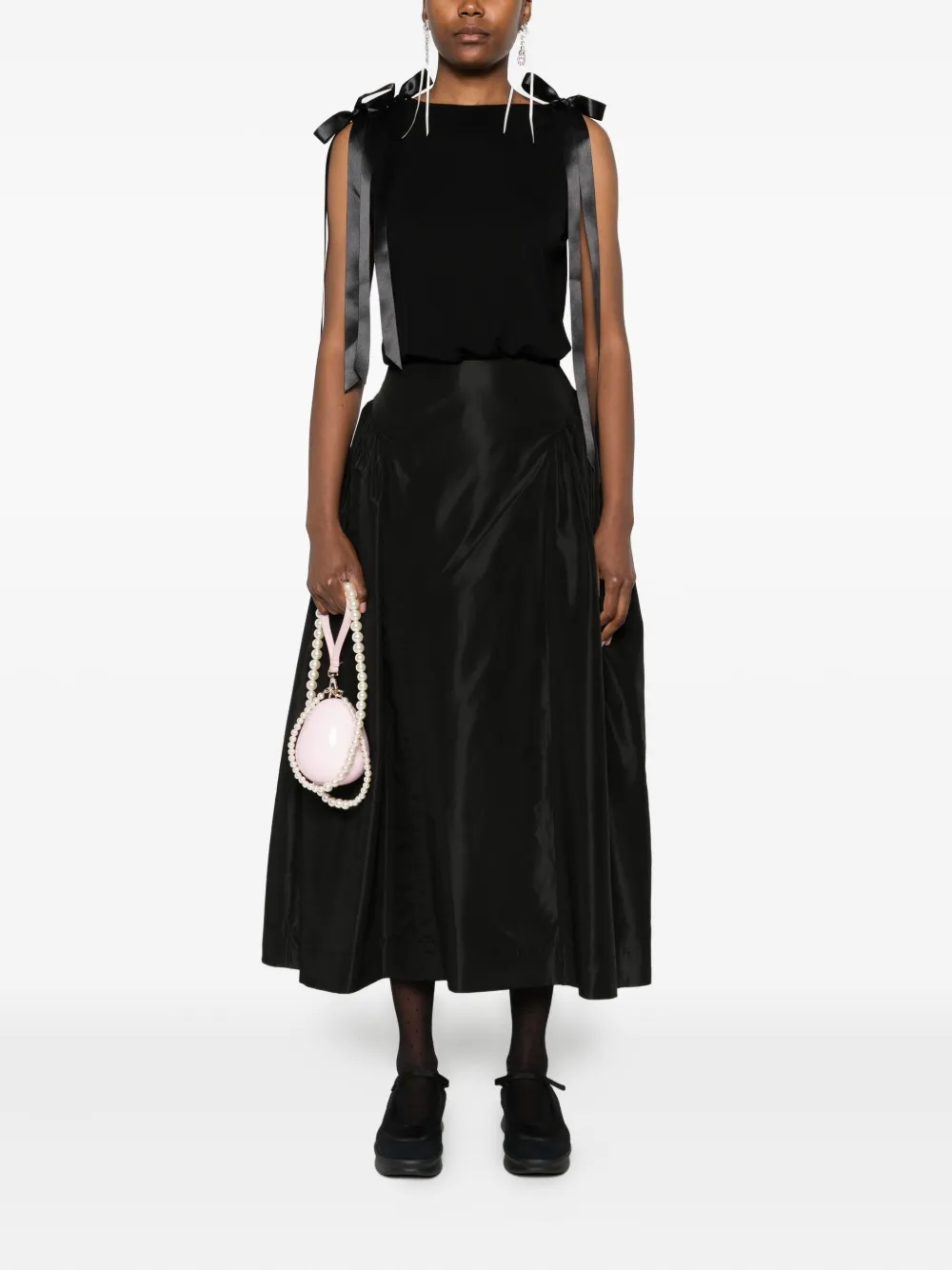 Simone Rocha Tanktop met strikdetail Zwart