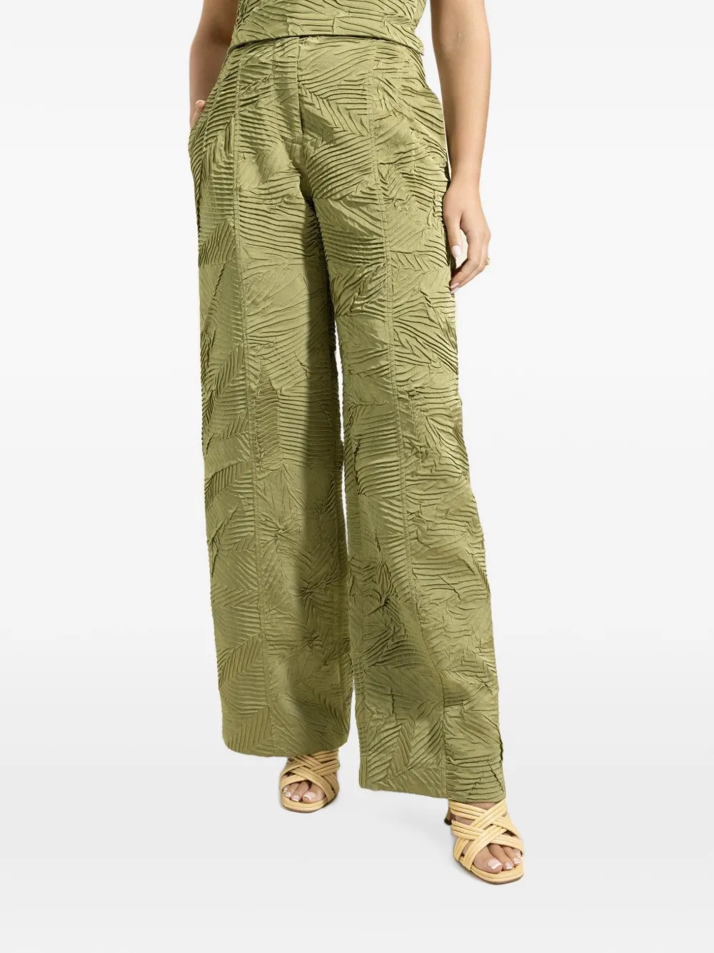 Ulla Johnson Carine broek met satijnen afwerking Groen
