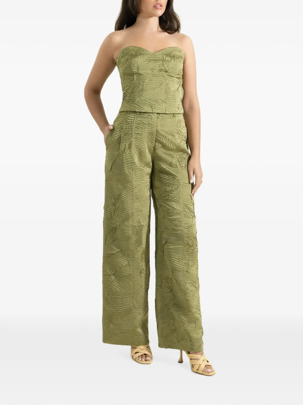 Ulla Johnson Carine broek met satijnen afwerking Groen