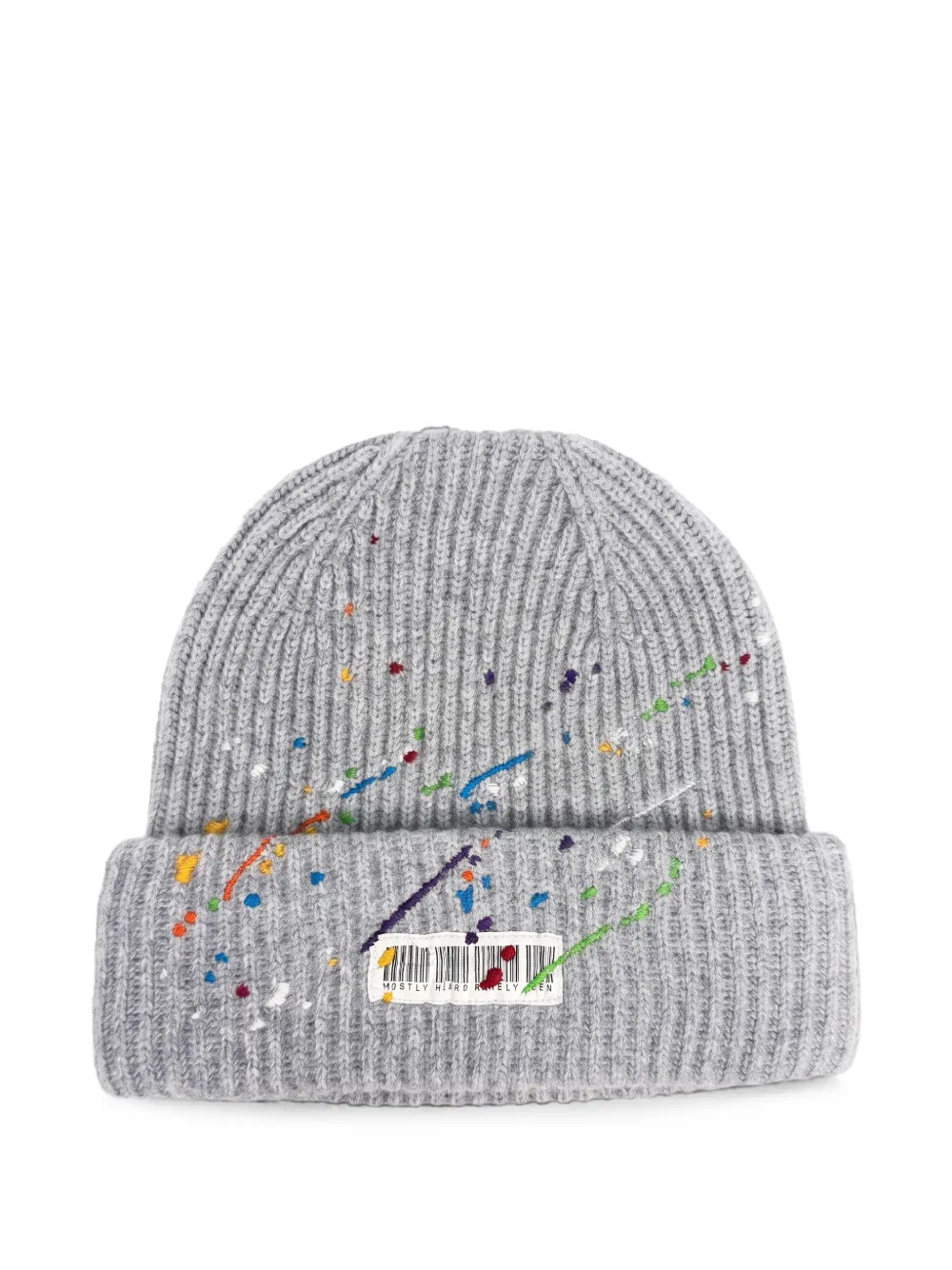 Mostly Heard Rarely Seen Whiplash Barcode beanie hat