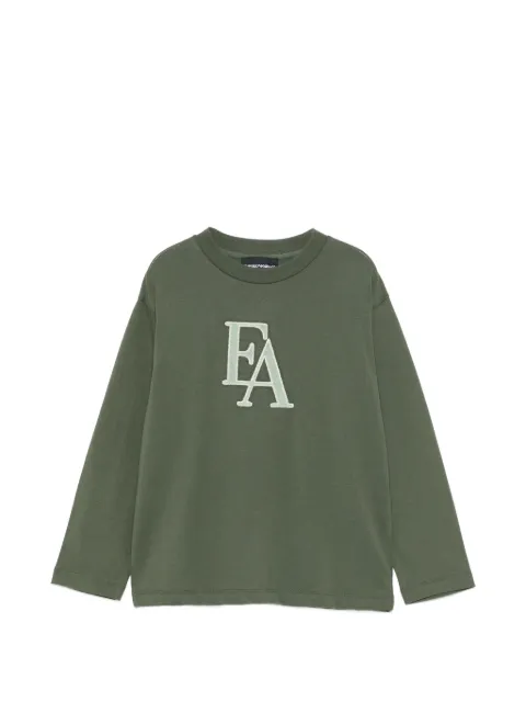 Emporio Armani Kids logo-patch long-sleeve T-shirt