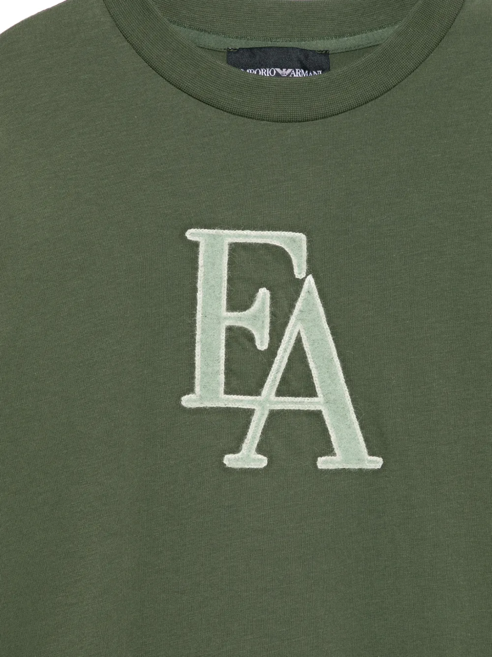 Emporio Armani Kids T-shirt met logopatch Groen