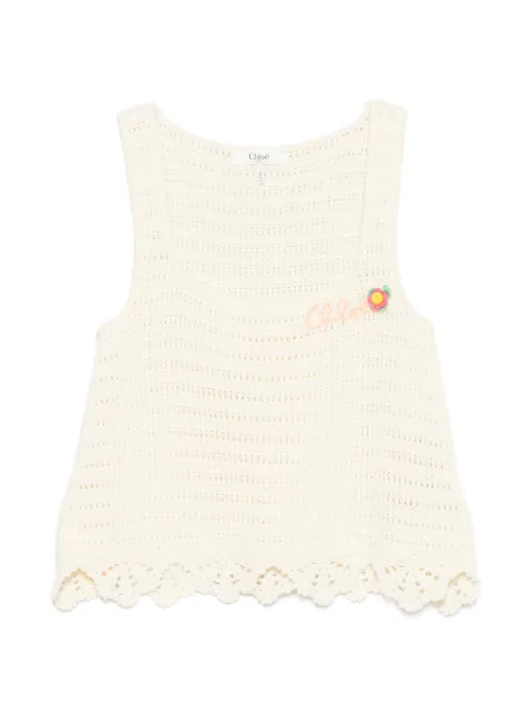 Chloé crochet scalloped top