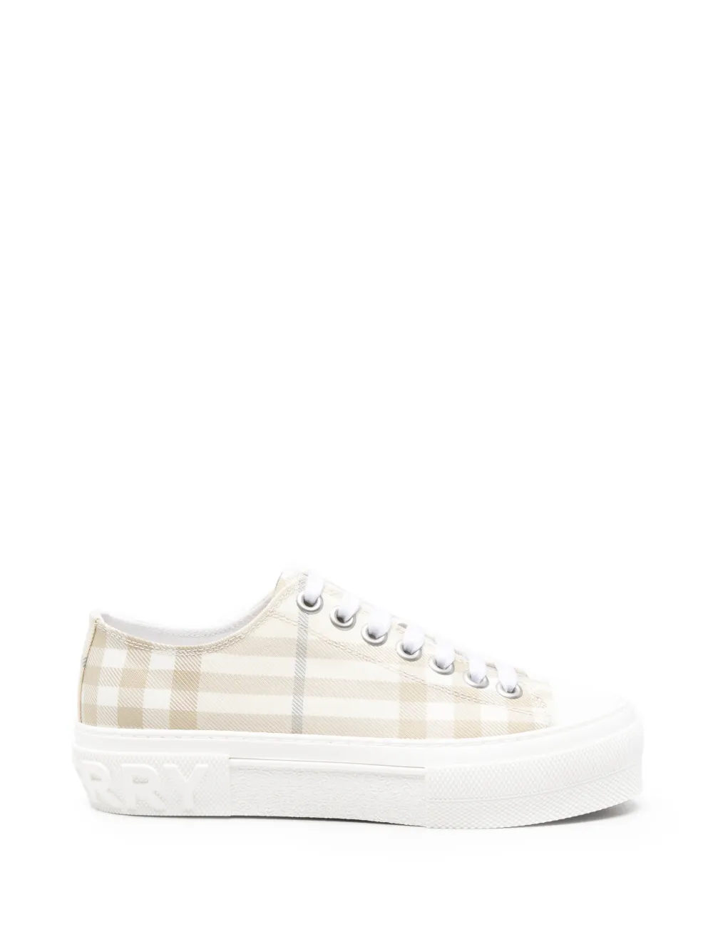 Burberry Check-pattern platform sneakers - Nude