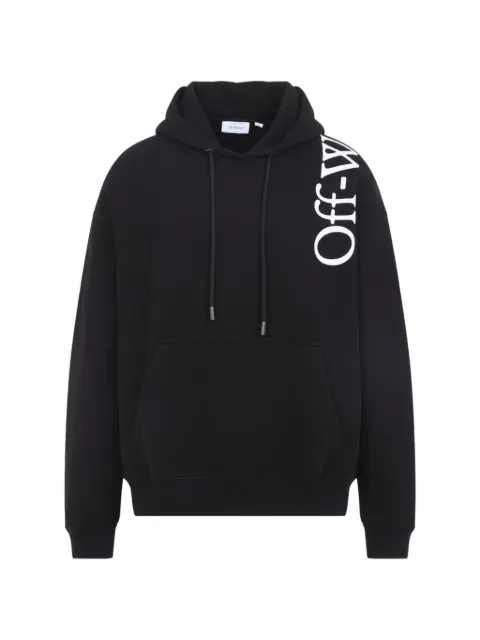 Off-White logo-print cotton hoodie