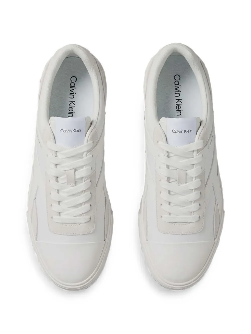 Calvin Klein panelled lace-up sneakers Wit