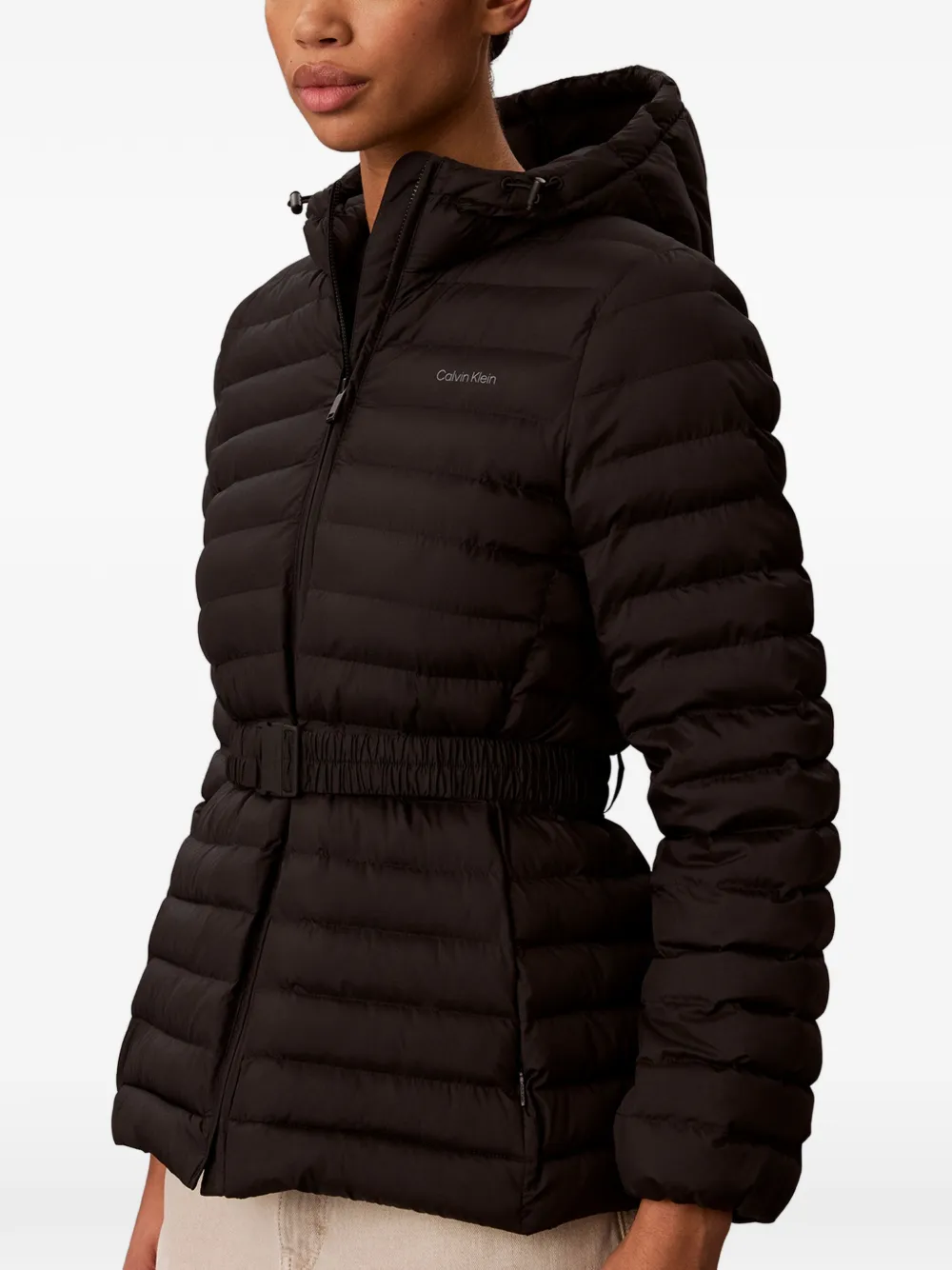 Calvin Klein Donsjack met capuchon Zwart