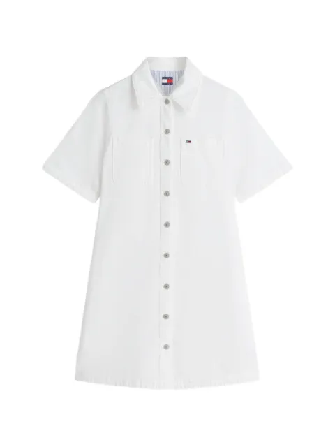 Tommy Hilfiger button-up short-sleeve mini dress