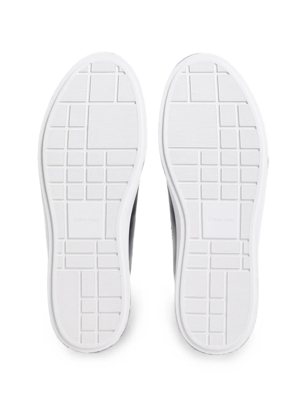 Calvin Klein logo-embossed lace-up sneakers Zwart
