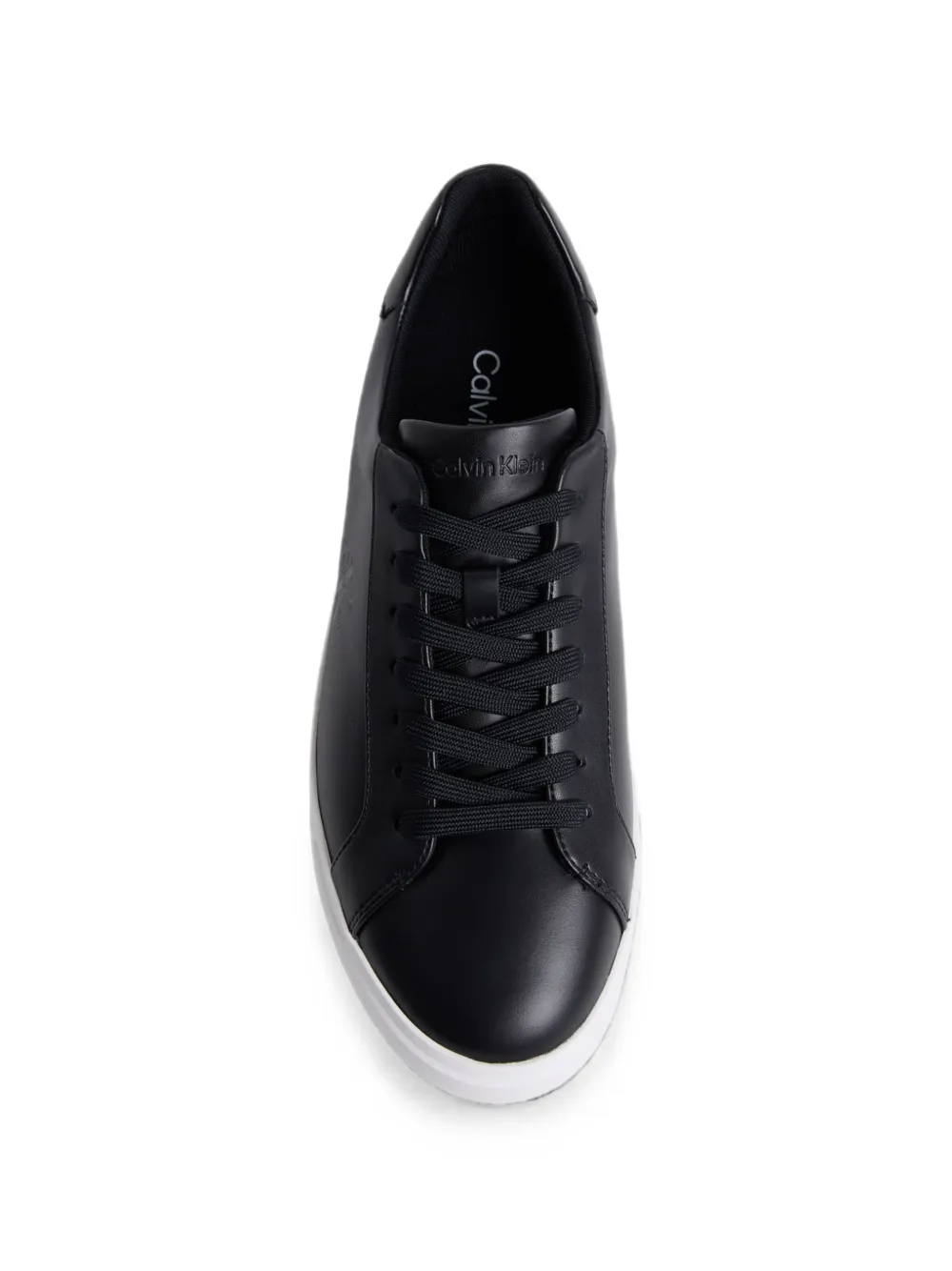Calvin Klein logo-embossed lace-up sneakers Zwart