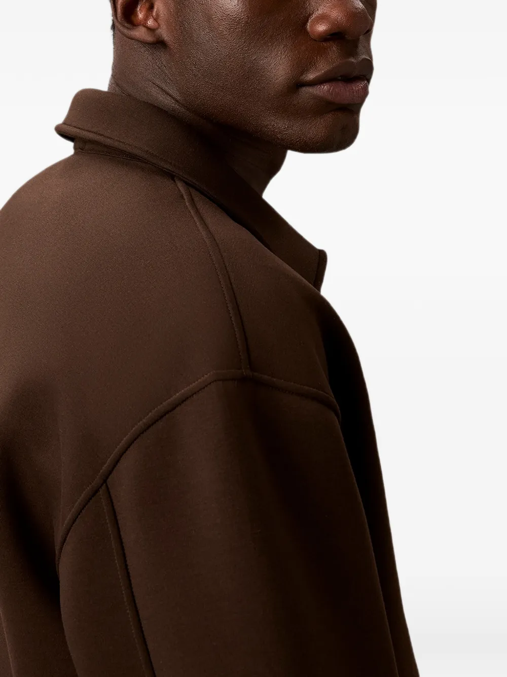 Calvin Klein Jack met geborduurd logo en rits Bruin