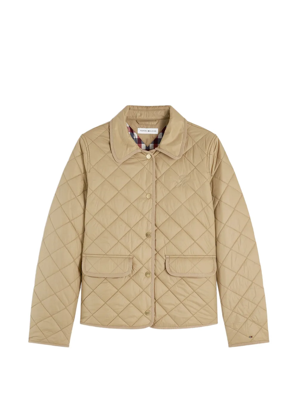 Tommy Hilfiger quilted logo-embroidered jacket - Toni neutri
