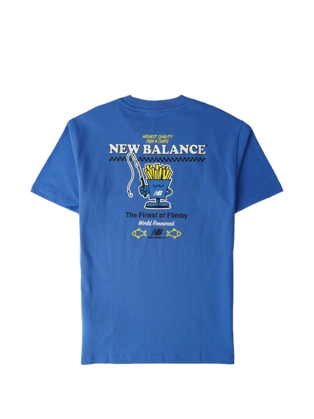 New Balance Fish And Chips graphic-print T-shirt Blauw