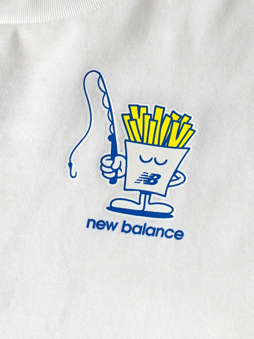 New Balance Fish And Chips graphic-print T-shirt Wit