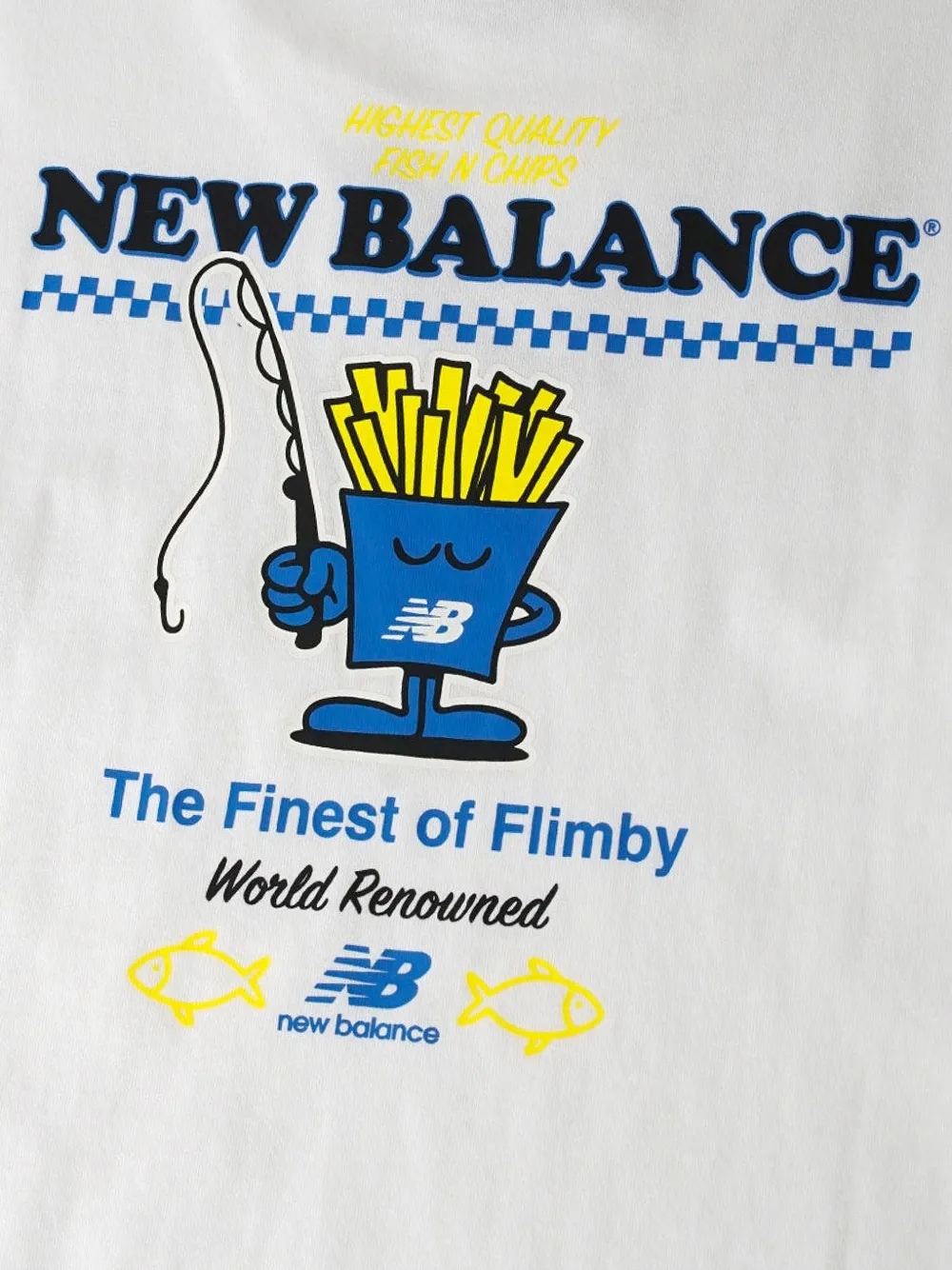New Balance Fish And Chips graphic-print T-shirt Wit