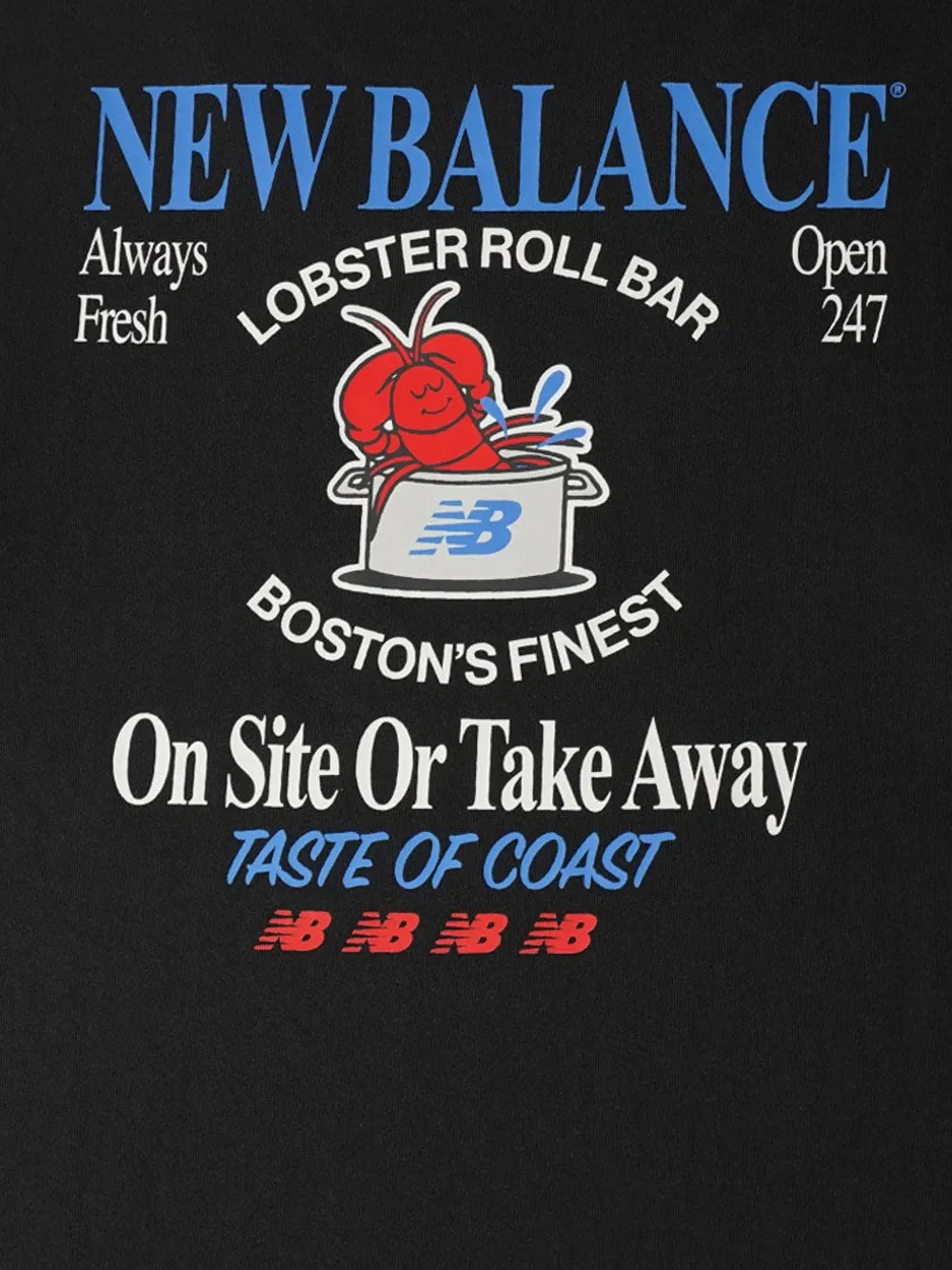 New Balance Lobster Roll graphic-print T-shirt Zwart