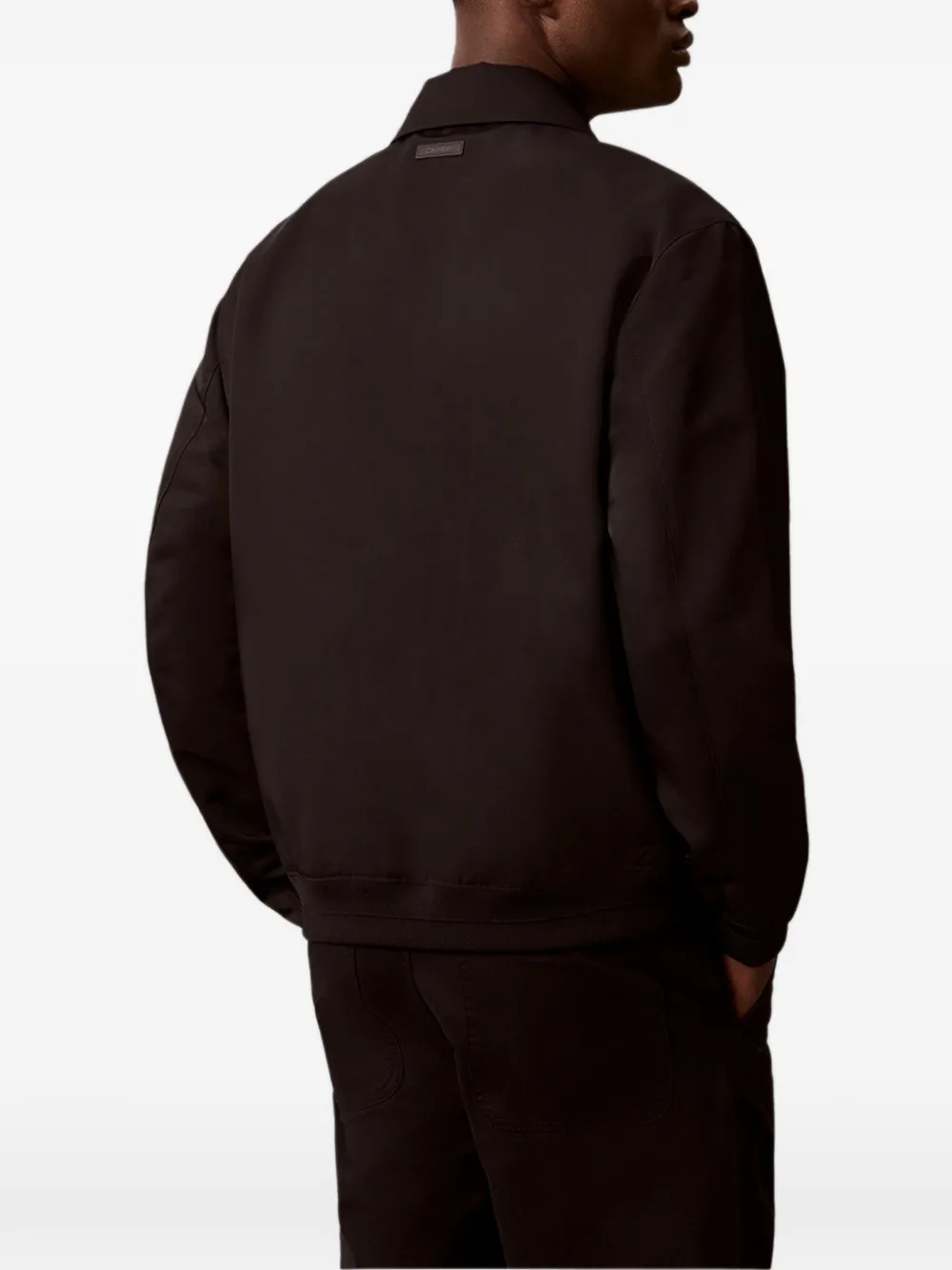 Calvin Klein Jack met rits en kraag Zwart