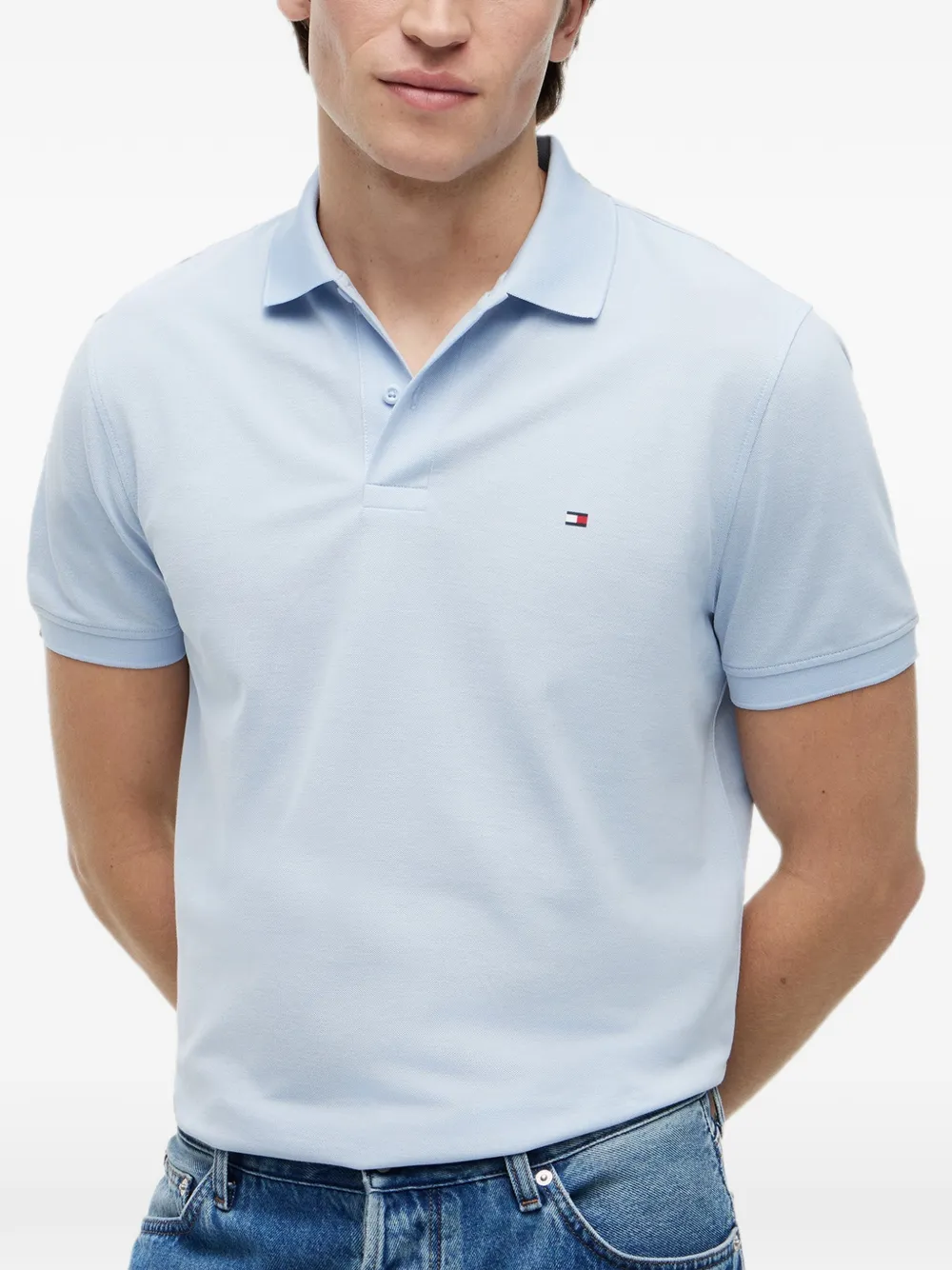 Tommy Hilfiger Poloshirt met geborduurd logo Blauw