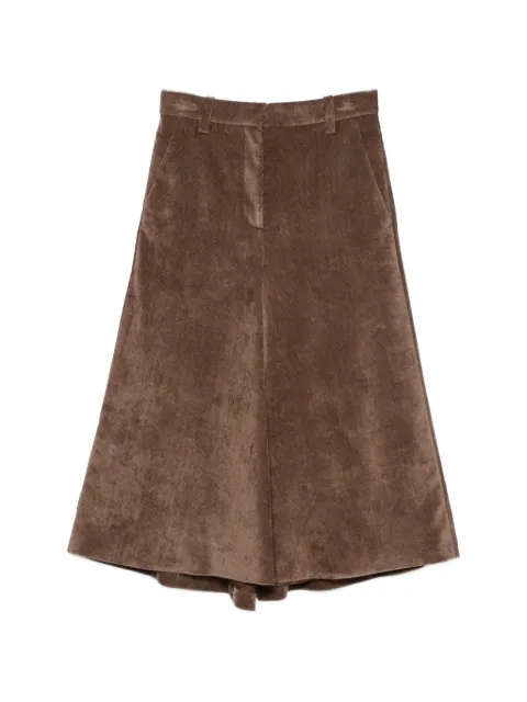 Brunello Cucinelli 코듀로이 A라인 미디 스커트