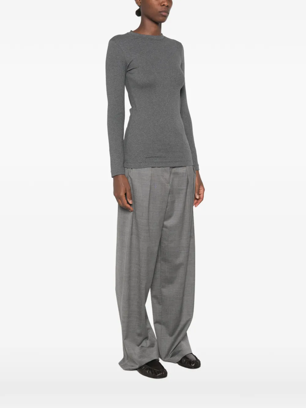 Brunello Cucinelli T-shirt met Monilli-ketting Grijs