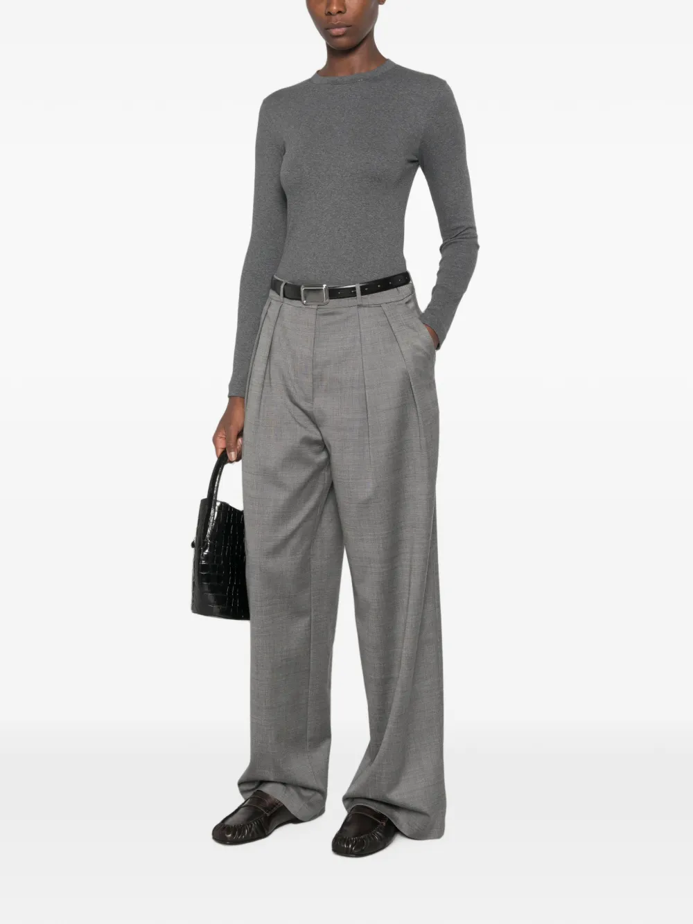 Brunello Cucinelli T-shirt met Monilli-ketting Grijs