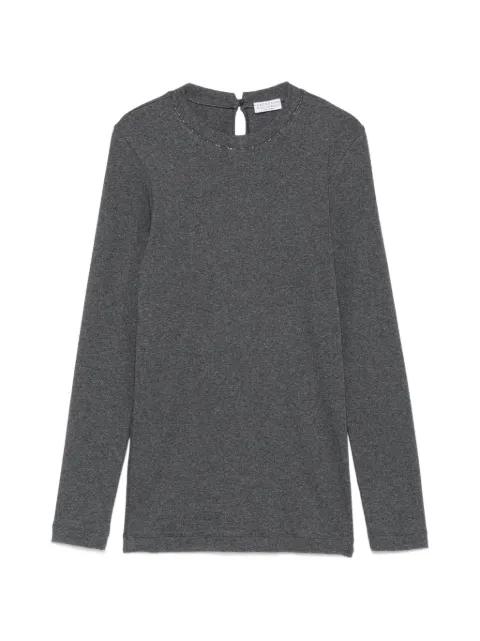 Brunello Cucinelli playera con detalle de cadena Monili