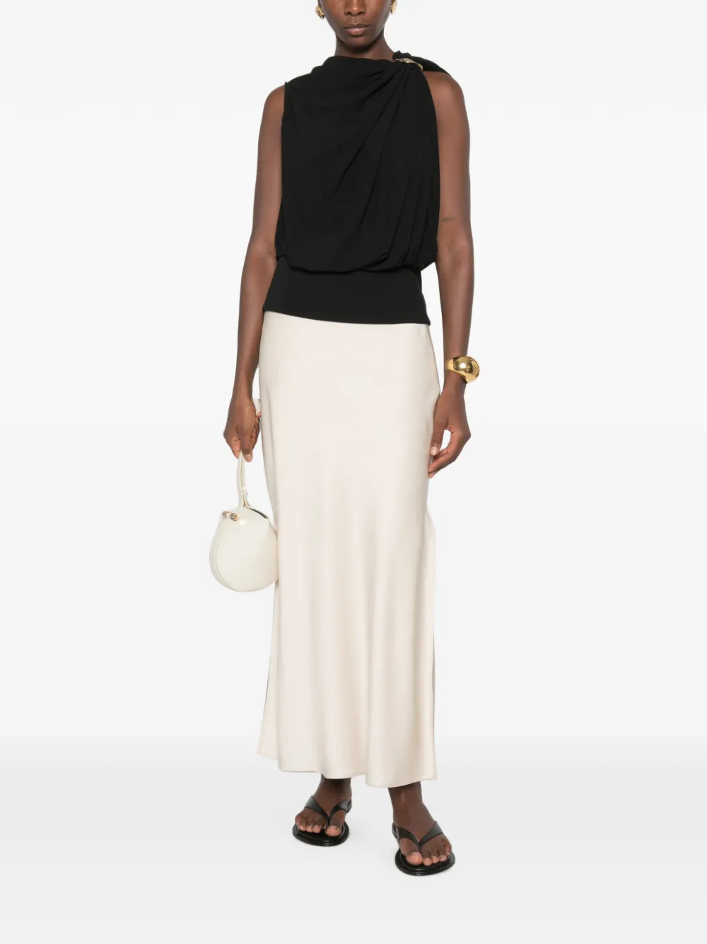 Brunello Cucinelli Rok met zijsplit Beige