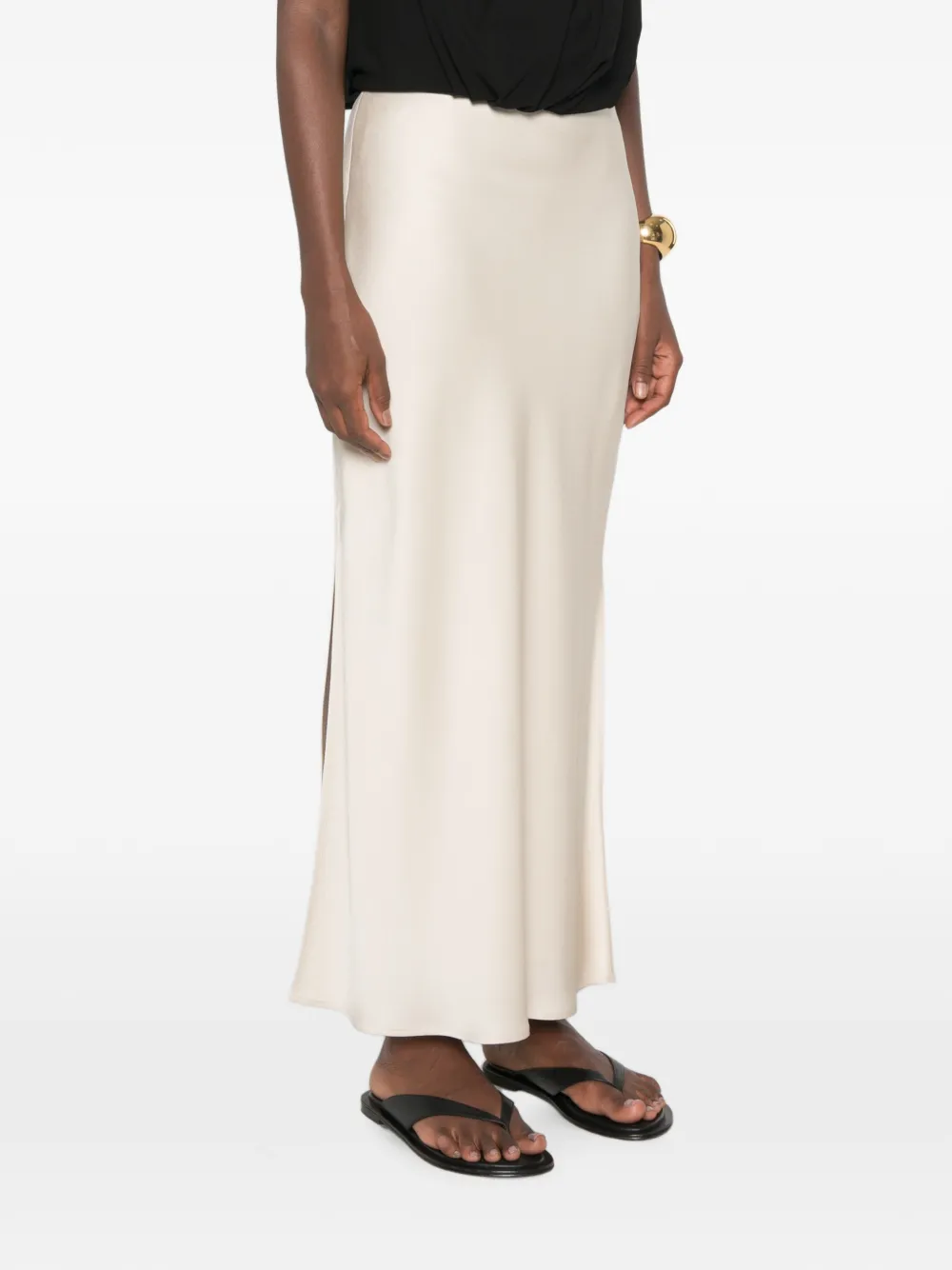 Brunello Cucinelli Rok met zijsplit Beige