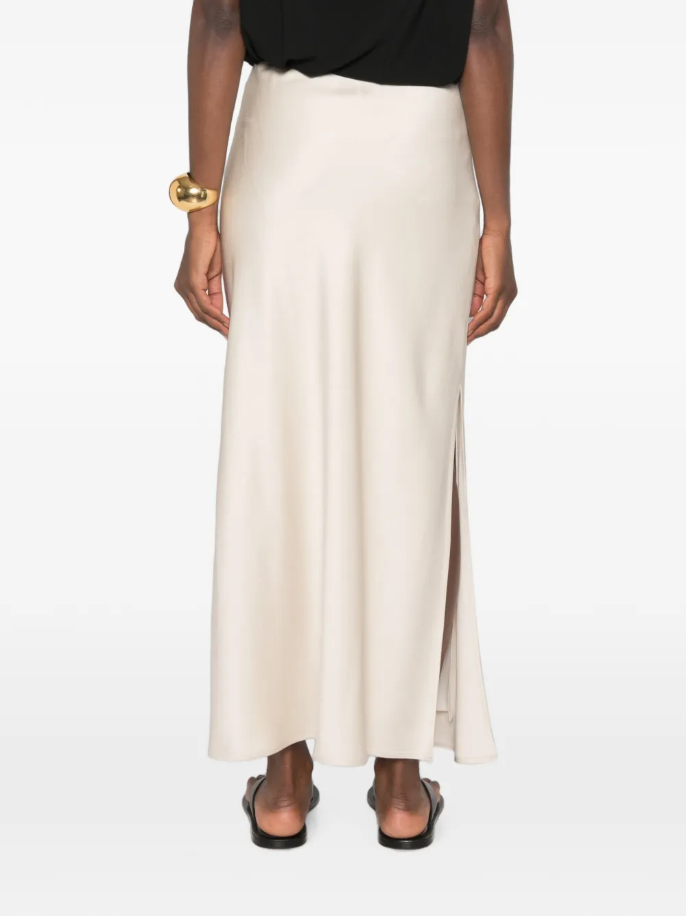 Brunello Cucinelli Rok met zijsplit Beige