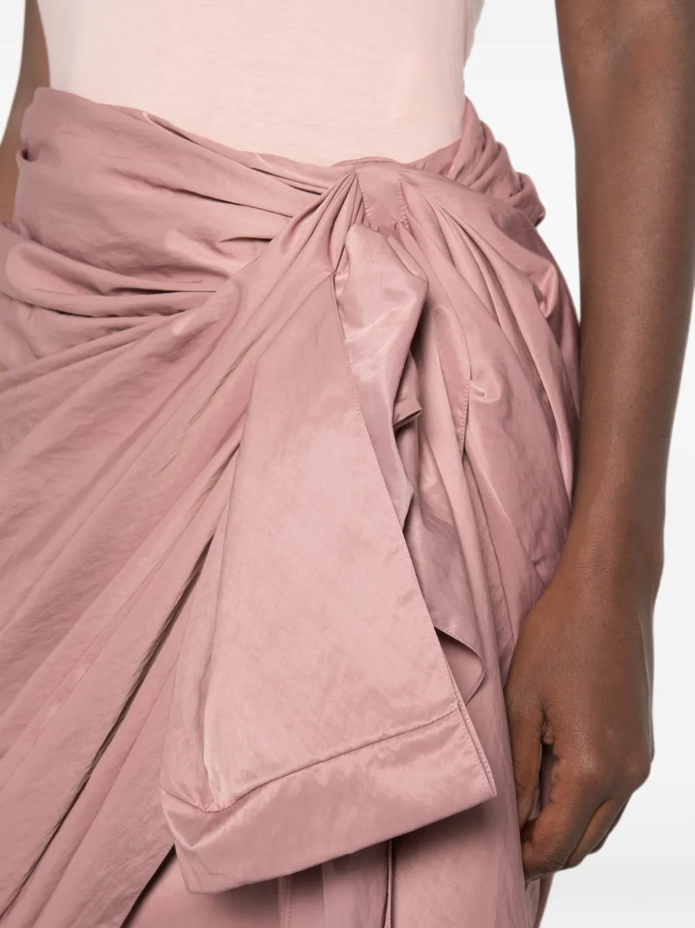 Chloé Gedrapeerde midi-wikkelrok Roze
