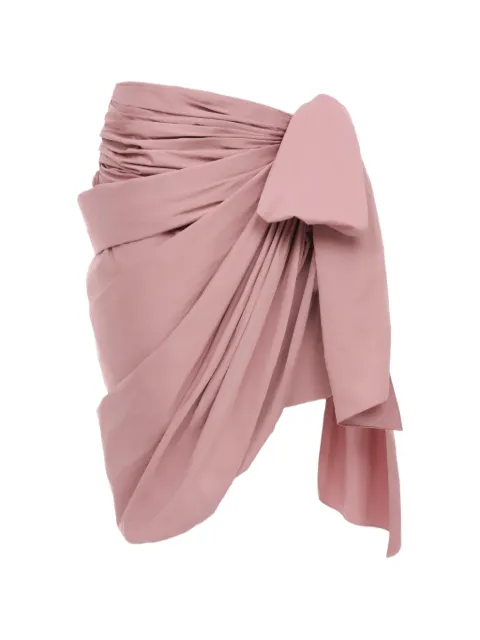 Chloé falda midi drapeada con diseño cruzado