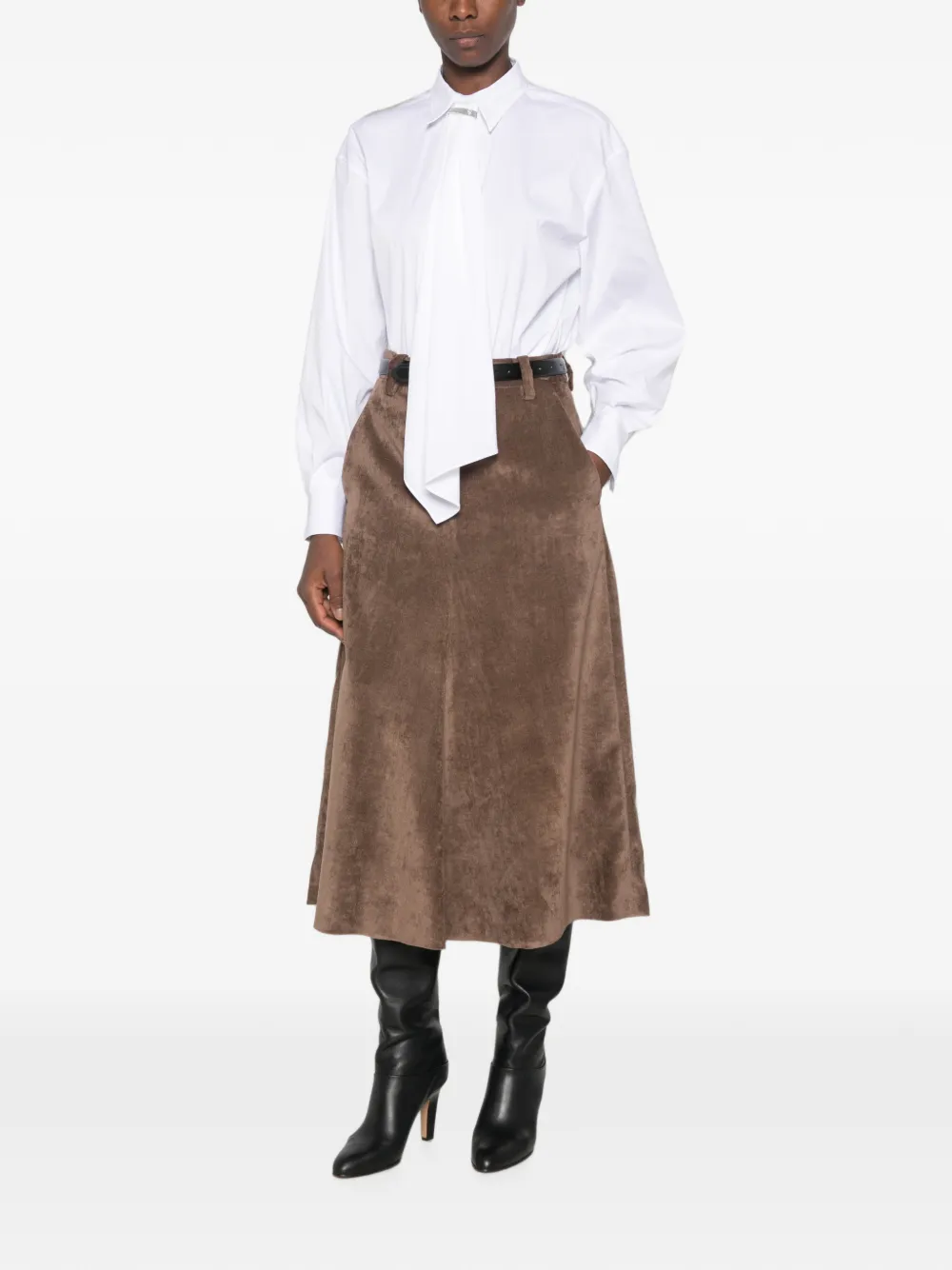 Brunello Cucinelli Monili-embellished shirt - Weiß