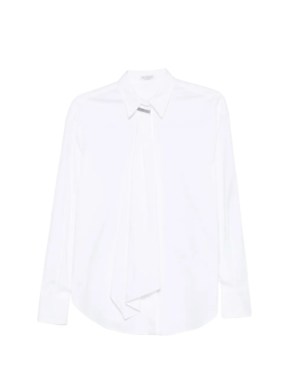 Brunello Cucinelli Monili-embellished shirt - White