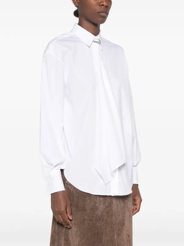 Brunello Cucinelli Monili-embellished Shirt | White | FARFETCH OM