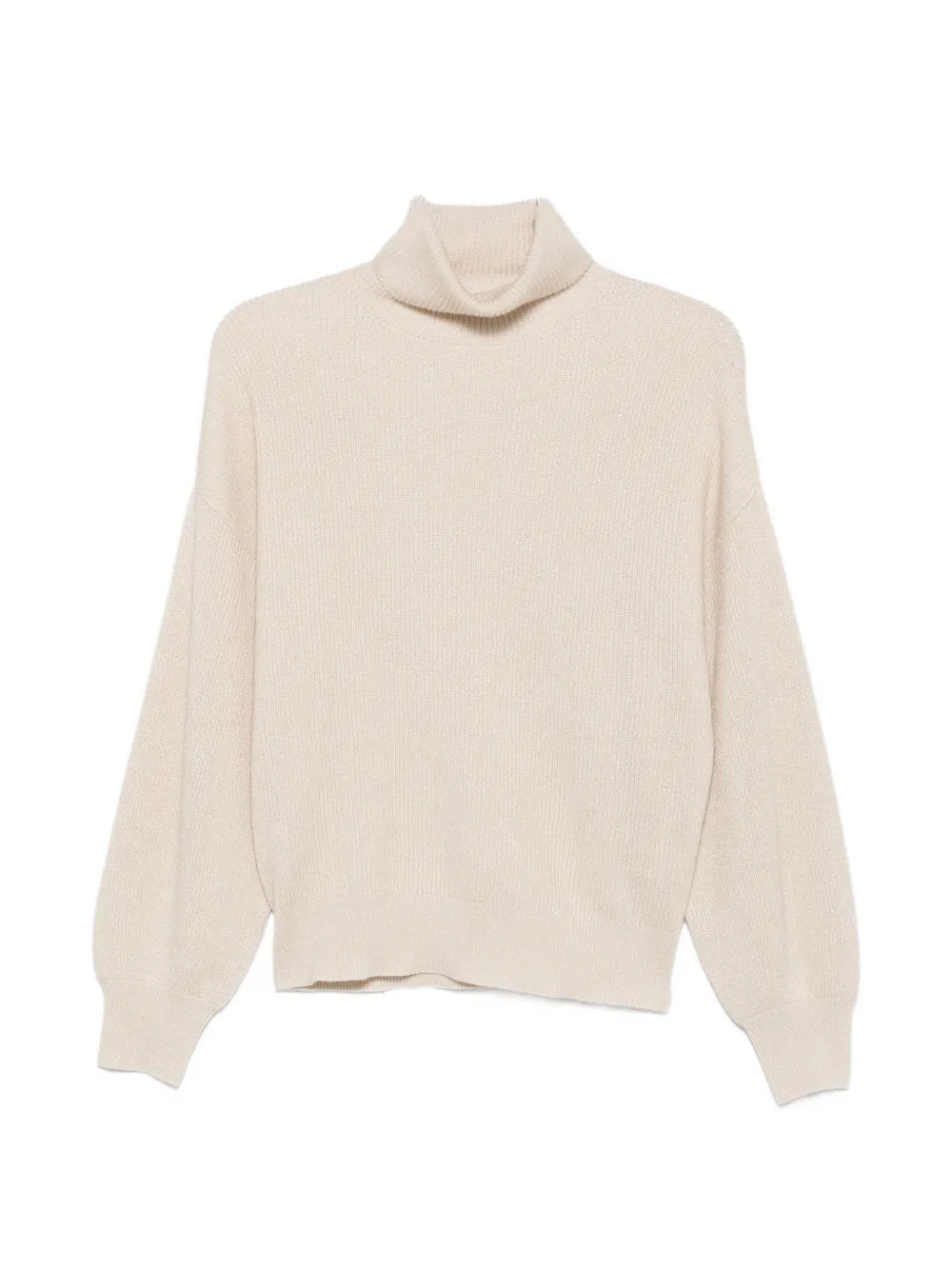 Brunello Cucinelli ribbed-knit roll-neck sweater - Toni neutri