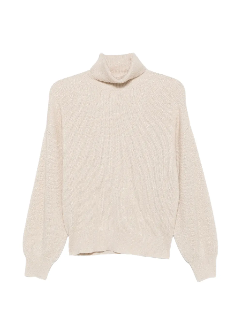 Brunello Cucinelli ribbed-knit roll-neck sweater - Toni neutri